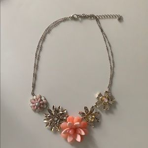 Peach statement necklace